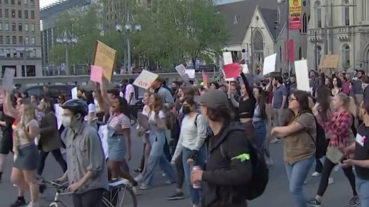 Supporters of Abortion Rights Protest in Philadelphia