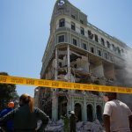 The five-star Saratoga Hotel is badly damaged after an explosion in Old Havana, Cuba