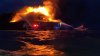 Flames, Smoke Shoot From Burning Barge on Delaware Bay