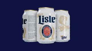 Miller Lite's Mary Lisle Cans, with picture of woman on front and label that reads "there's no beer without women"