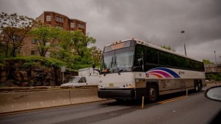 bus in road