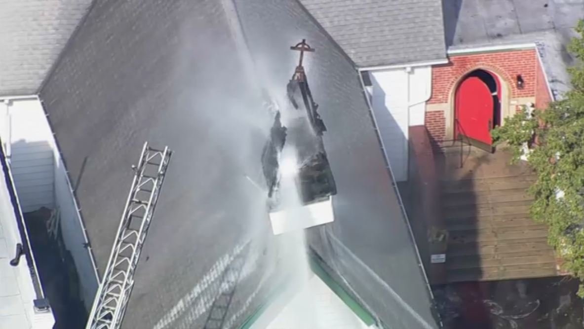 Lightning Strike Likely Cause of Port Richmond Church Steeple Fire - Vimarsana News