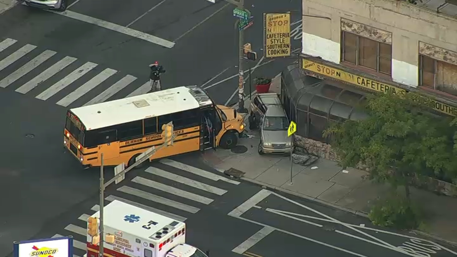 School Bus, SUV Crash Onto West Philadelphia Sidewalk; 3 Hospitalized ...