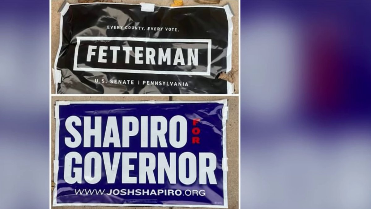 Razor Blades Found on Political Signs in Pa. Suburb, Police Say NBC10