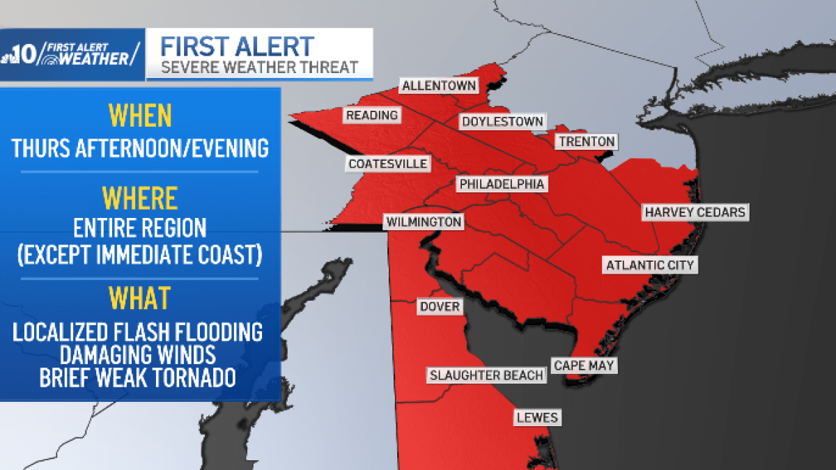 Severe Storms Threaten Philadelphia Region Oct 13 2022 Nbc10 Philadelphia 0848