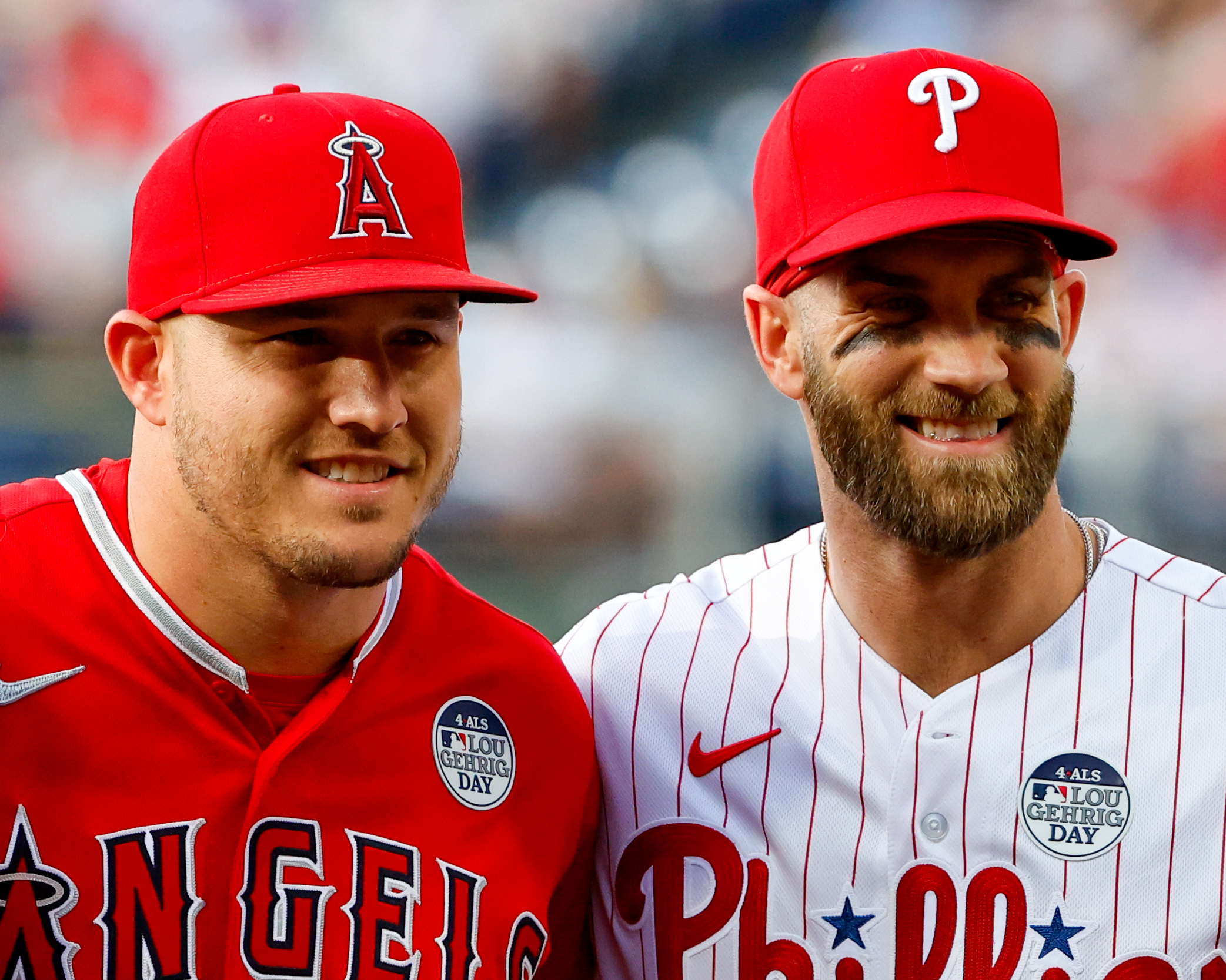 Phillies' Bryce Harper Gets World Series Moment, NJ's Mike Trout's Wait  Continues – NBC10 Philadelphia