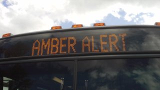 "Amber Alert" on digital bus sign