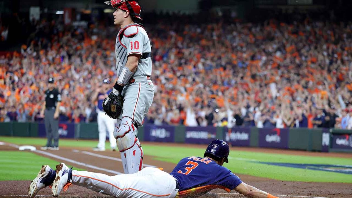 Realmuto, Phils rally past Astros in 10 to open World Series, News