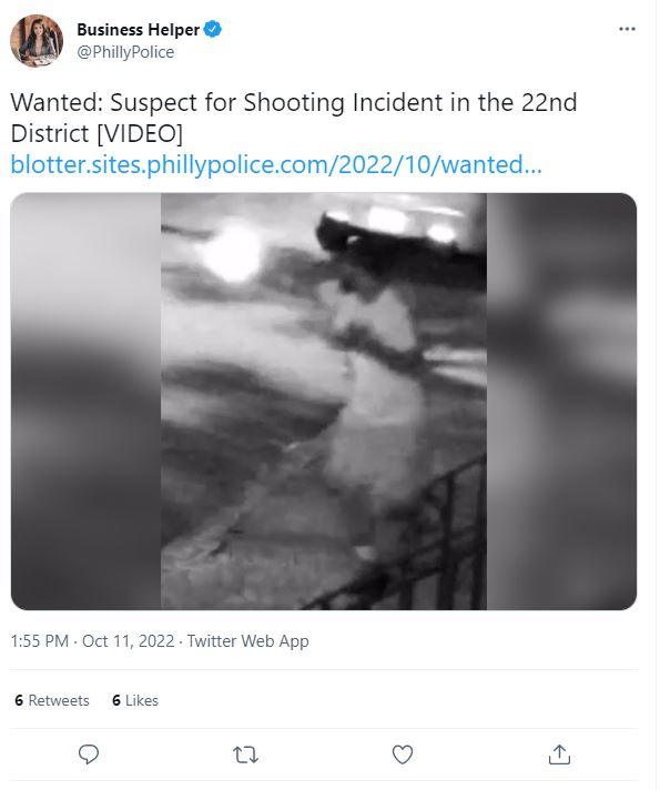 Philly Police Twitter post about shooting