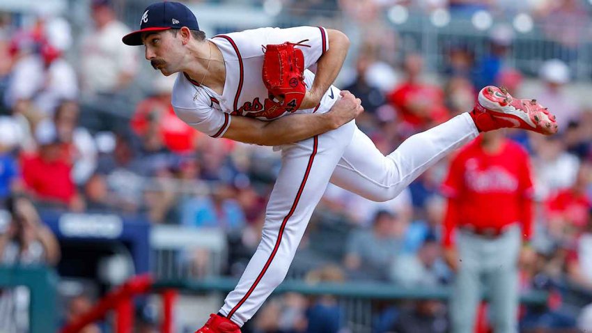 Braves rookie Strider tagged in return, Phils win, lead NLDS