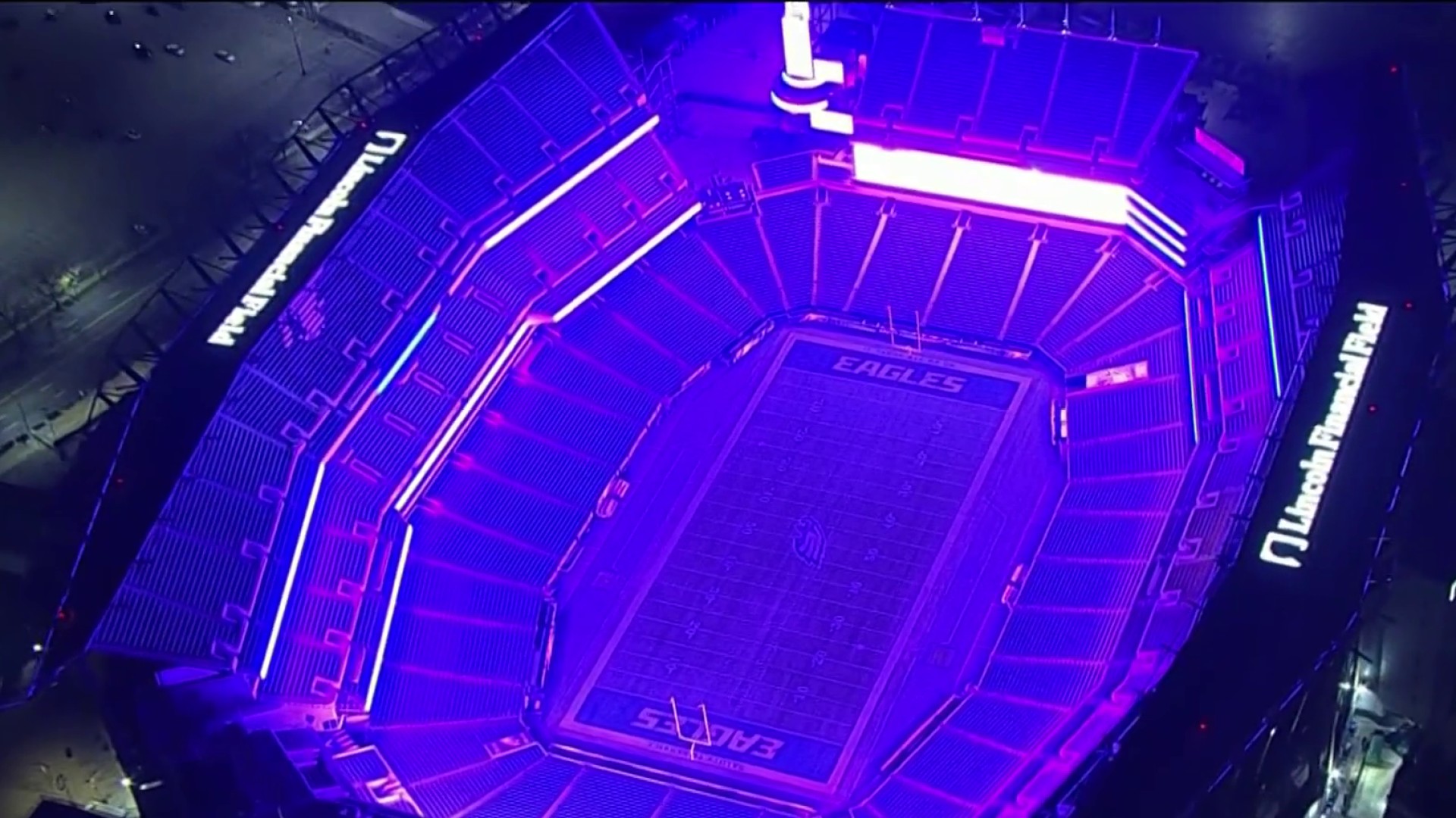 Lincoln Financial Field Lights Up in Purple in Honor of World
