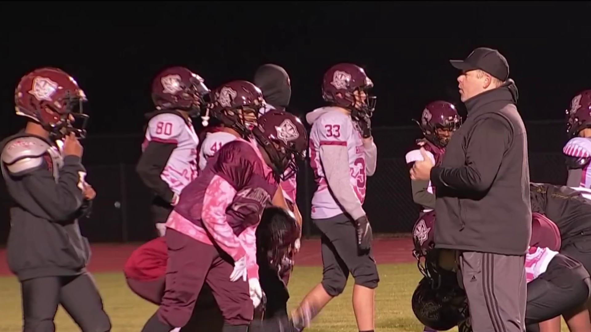 Photos: Raiders hype up local high school football teams for