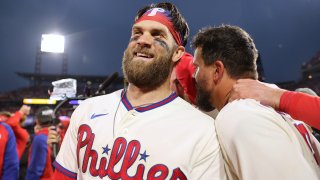 Bryce Harper smiles