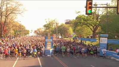 Broad Street Run: Philly man runs race with basketball and Allen Iverson  jersey