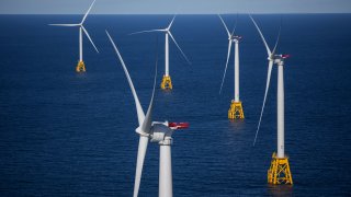 Windmills above water