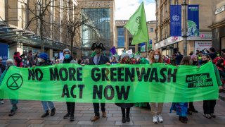 Greenwashing refers to the marketing practice in which businesses seek to capitalize on the growing movement for environmentally sound products by selling goods labeled as green that actually aren’t.