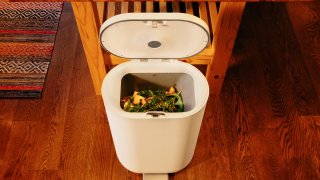 The Mill composting kitchen bin.