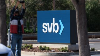 A view of Silicon Valley Bank headquarters in Santa Clara, CA, after the federal government intervened upon the bankâs collapse, on March 13, 2023.