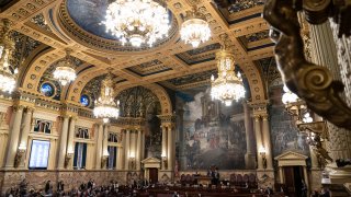 Shown the is Pennsylvania House of Representatives in session at the Pennsylvania Capitol in Harrisburg, Pa., Tuesday, Feb. 21, 2023.