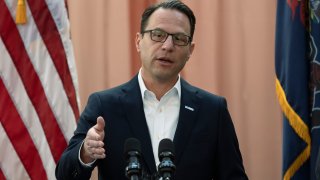 Pennsylvania Democratic Gov. Josh Shapiro speaks during a news conference in Philadelphia, Feb. 16, 2023.