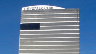 The Water Club hotel stands in Atlantic City, N.J., on Oct. 1, 2020. MGM Resorts International is renovating and renaming the hotel as the MGM Tower in a project that should be completed by Memorial Day weekend of 2023.