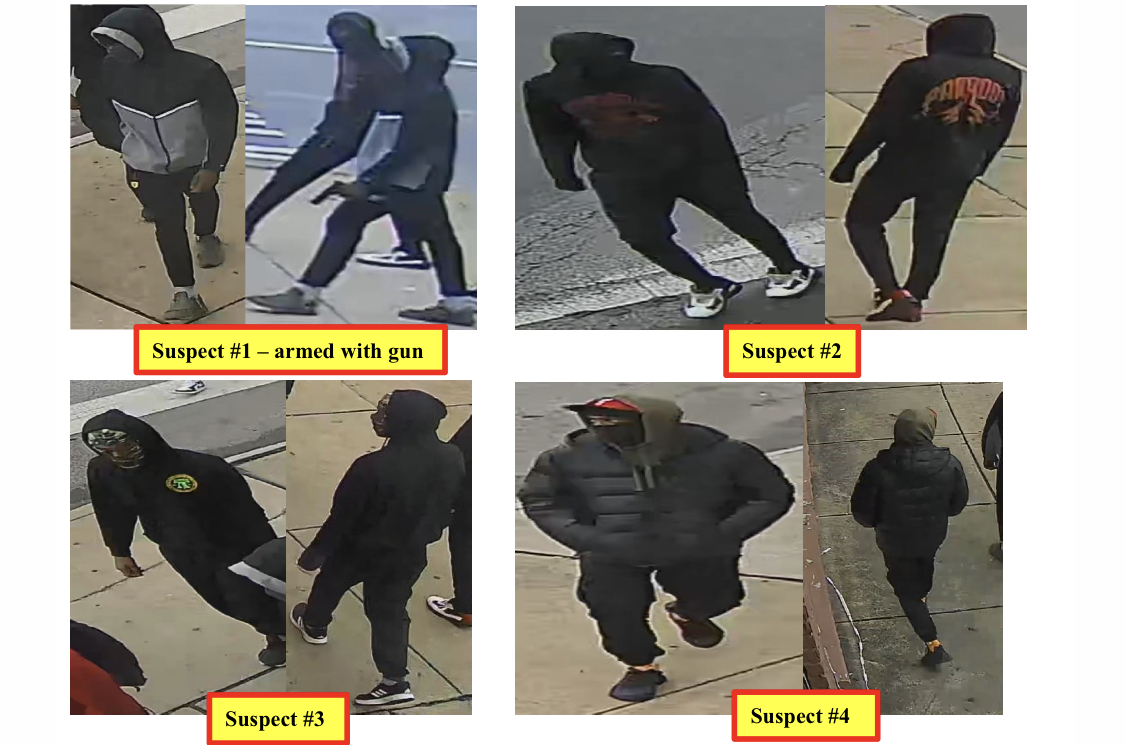 Images of the suspects who, police believe, were involved in the slaying of Devin Weedon on March 28, 2023.