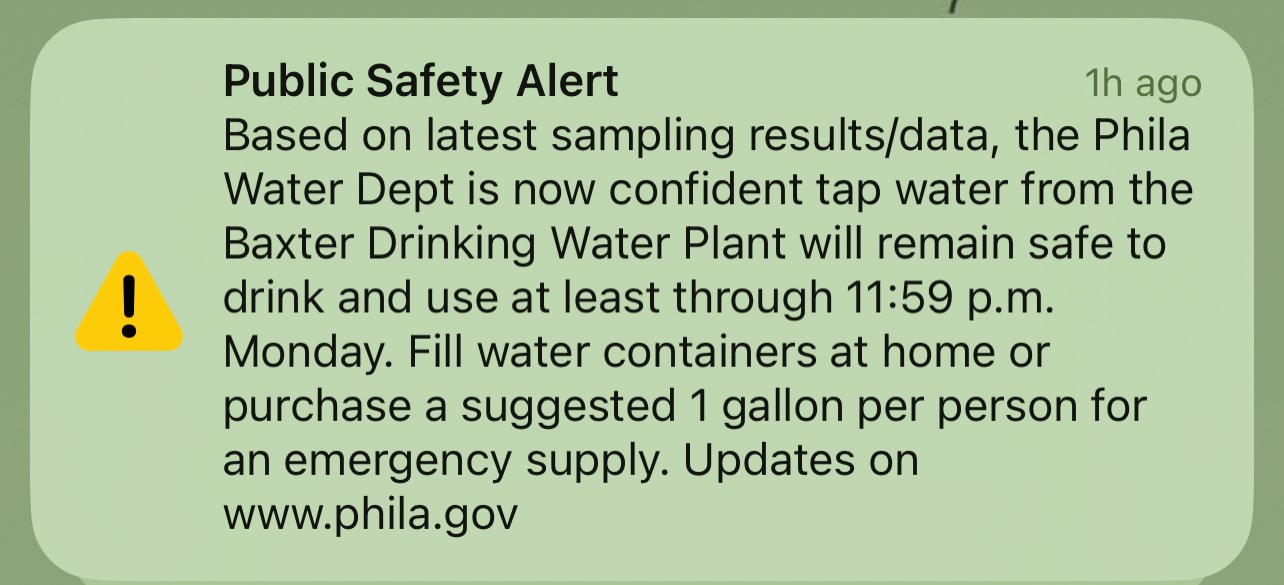 Philadelphia water update: Brita filtration and the chemical spill