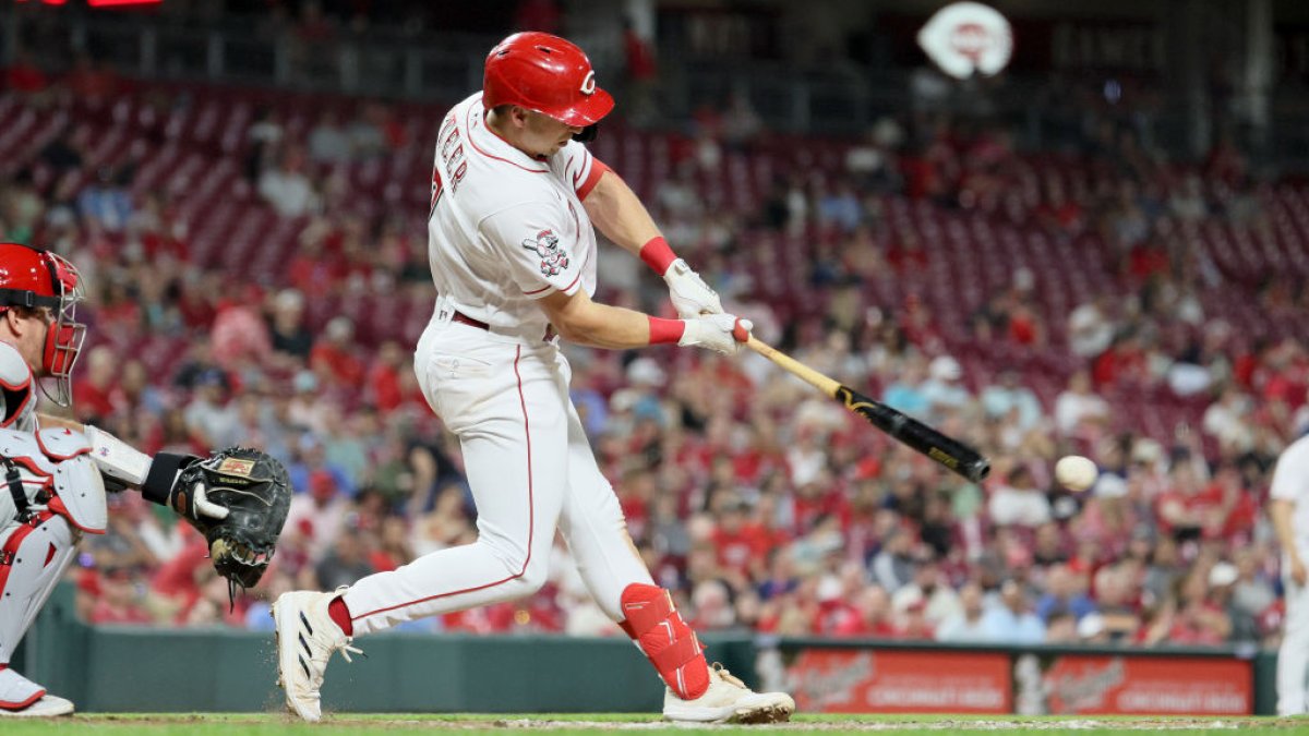 Nick Castellanos of the Philadelphia Phillies in action against the News  Photo - Getty Images