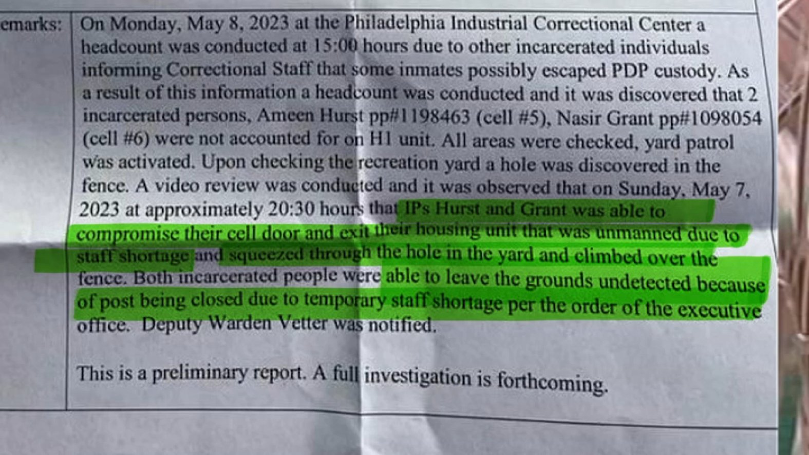 Escape of 2 Inmates Sheds Light on Current Issues in Philly Prisons