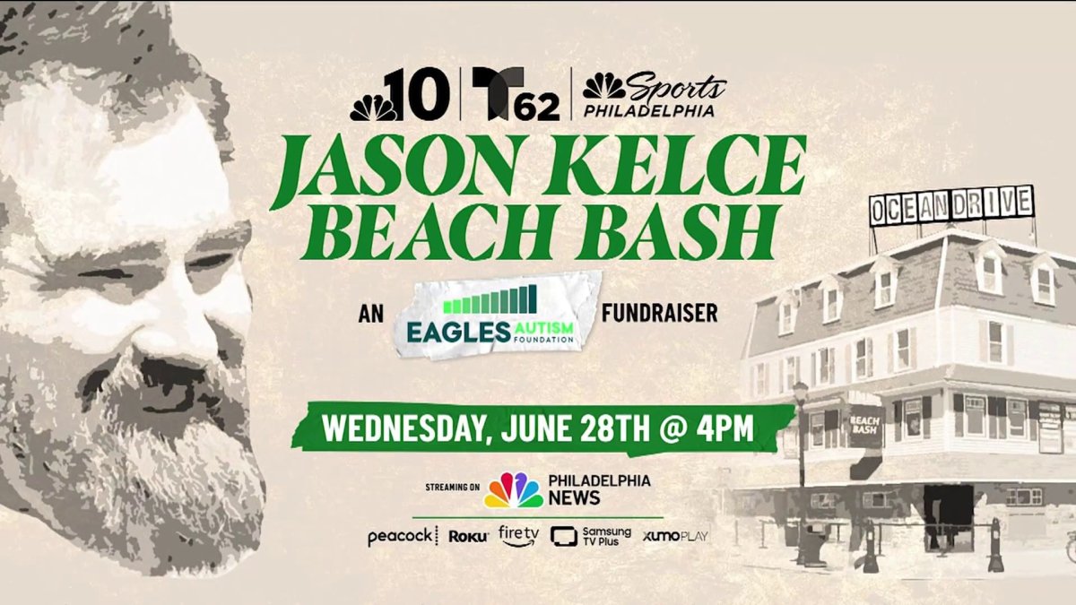 Jason Kelce explains what his Jersey Shore Beach Bash is all about – NBC10  Philadelphia