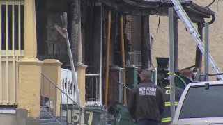 Fire officials respond to three alarm fire in Atlantic City on Wednesday afternoon.