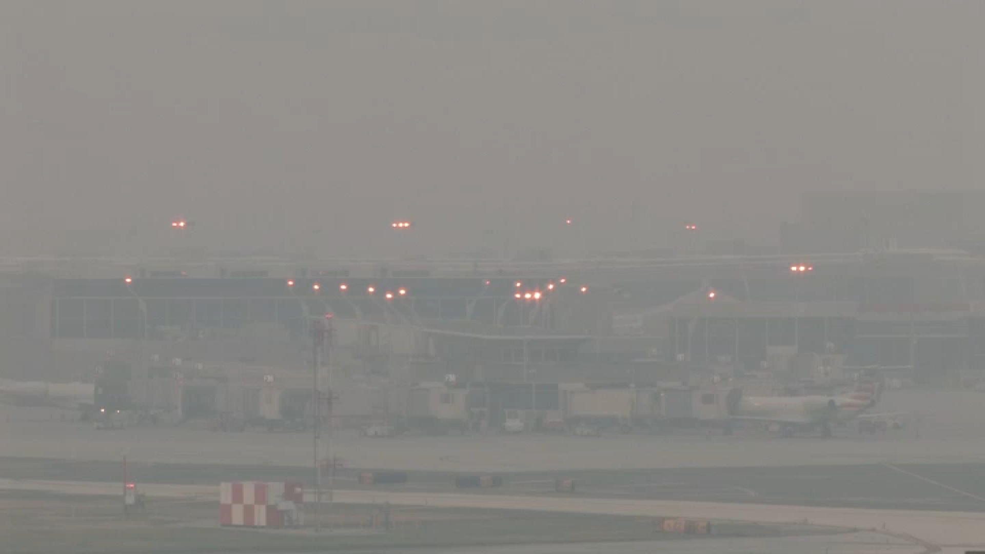 Haze at Philadelphia International Airport