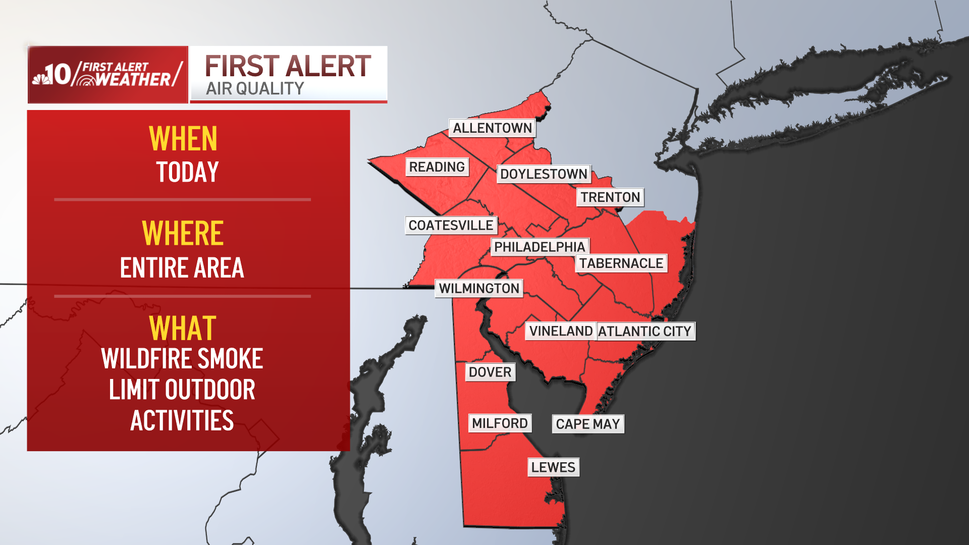 What to know about code red air quality alert in PA Del. NBC10