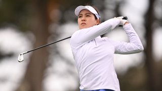 SAN FRANCISCO, CALIFORNIA – MAY 5: In Gee Chun of Team Republic of Korea plays her shot from the second tee during day two of the Hanwha LIFEPLUS International Crown at TPC Harding Park on May 5, 2023 in San Francisco, California.