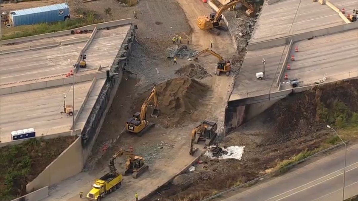 Crews complete demolition of I-95 collapse site and begin rebuilding ...