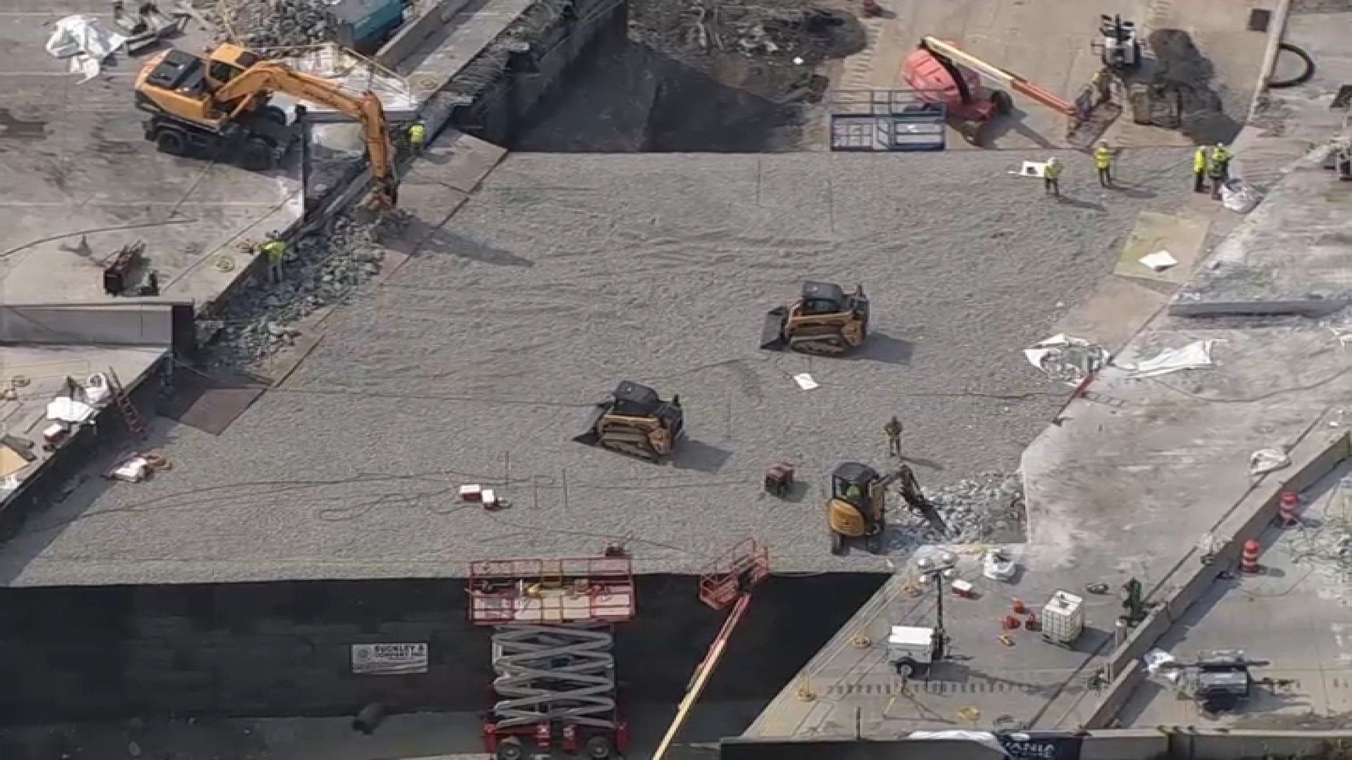 Temporary I-95 lanes to be completely refilled with glass aggregate by Tuesday, officials say - Vimarsana News