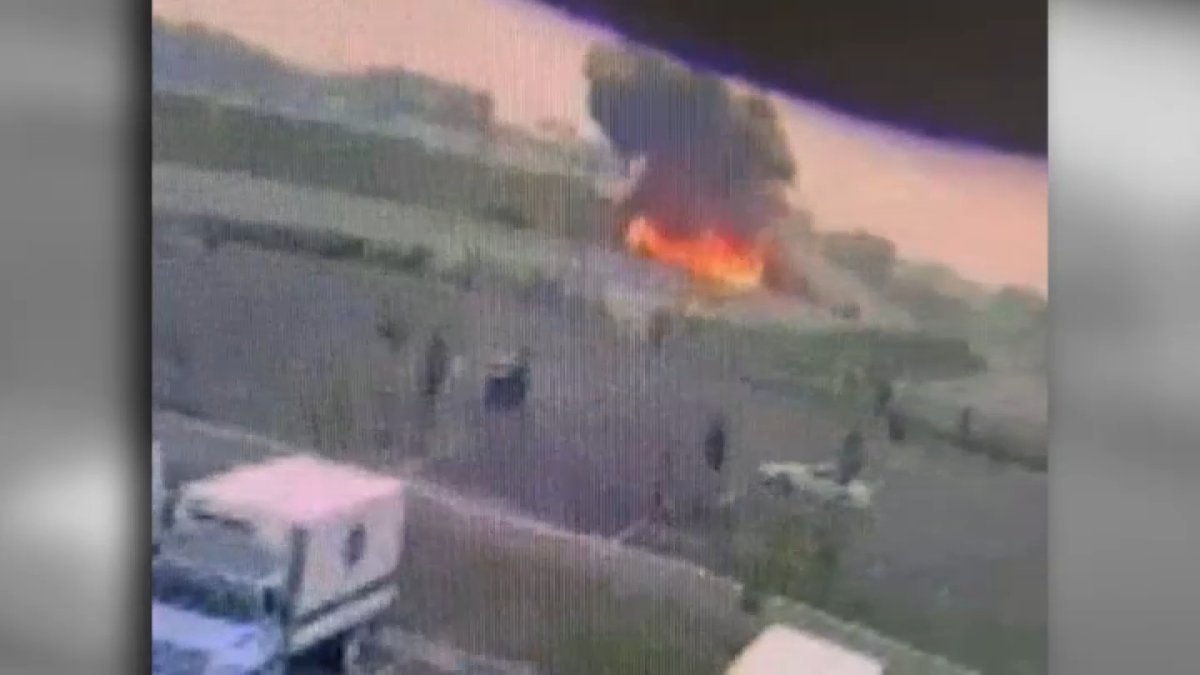 I95 collapse video Surveillance camera captures initial crash, explosion NBC10 Philadelphia