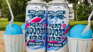 Two Roads Brewing’s new Blue Razz Hard Wooder Ice.