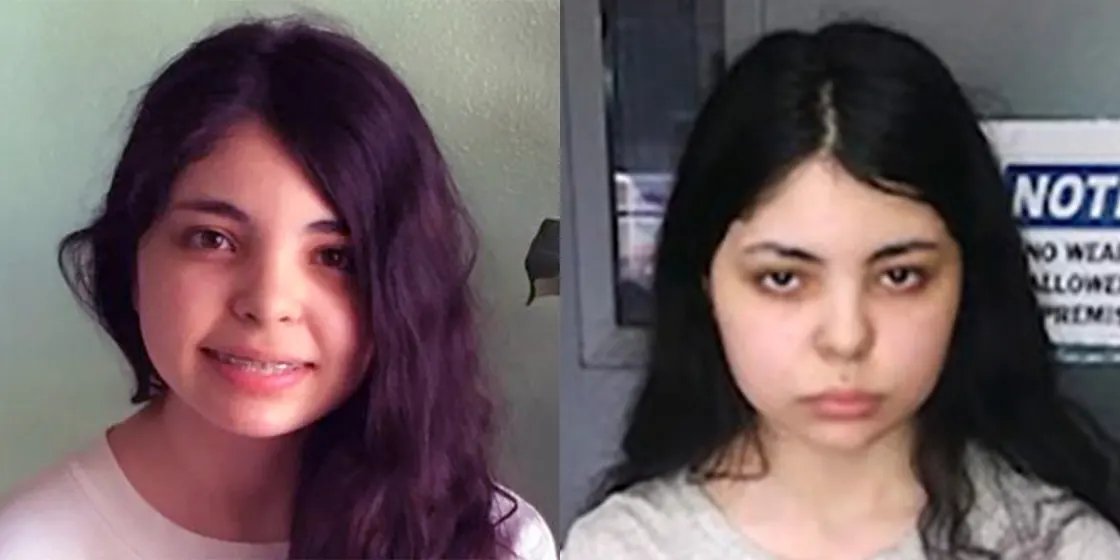 Alicia Navarro, left, is seen in a photo when she went missing. Right is a more recent photo.