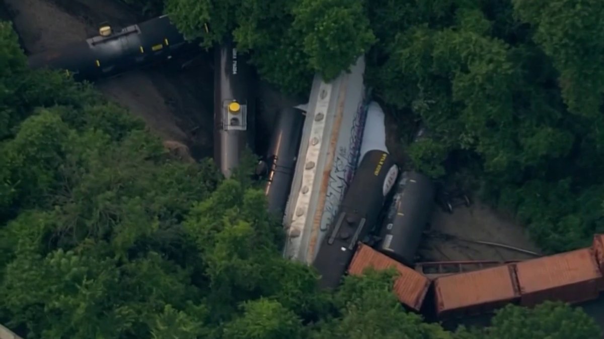 Sinkhole likely opened up under track bed, causing Norfolk train