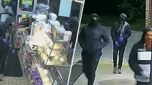 Split photo shows the 3 suspects wanted for robbing 7-11 stores