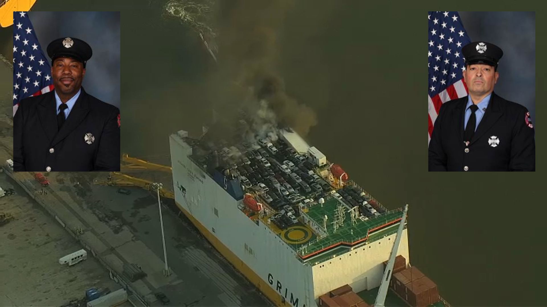 Crews continue to battle cargo ship blaze that killed 2 New Jersey  firefighters – NBC10 Philadelphia