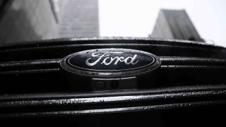 Ford logo is seen on a car in Montreal, Canada on June 13, 2023.