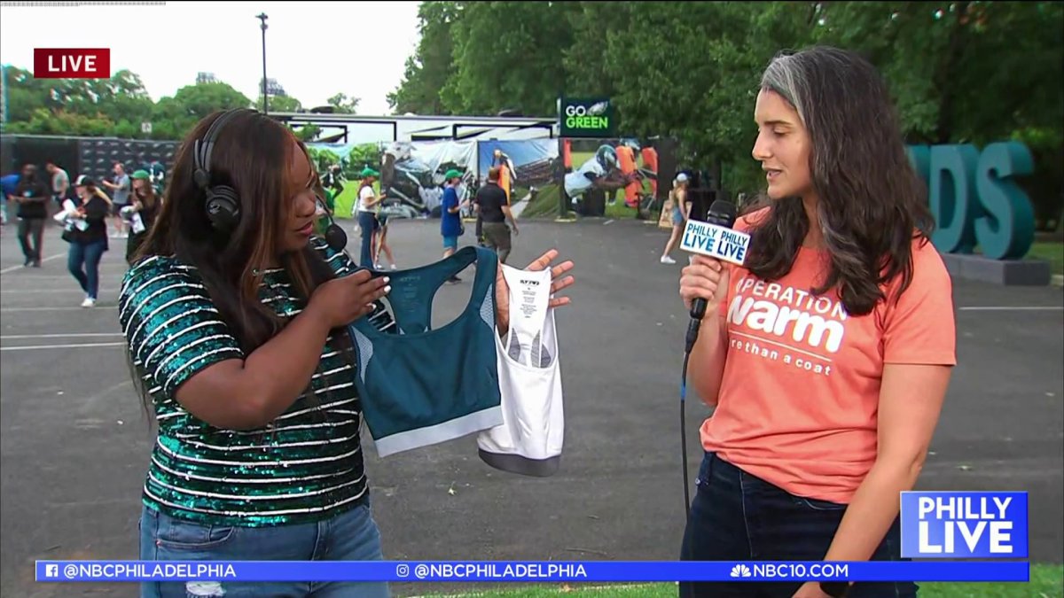 The Eagles team up with Operation Warm to distribute sports bras to teen  female athletes in Philly