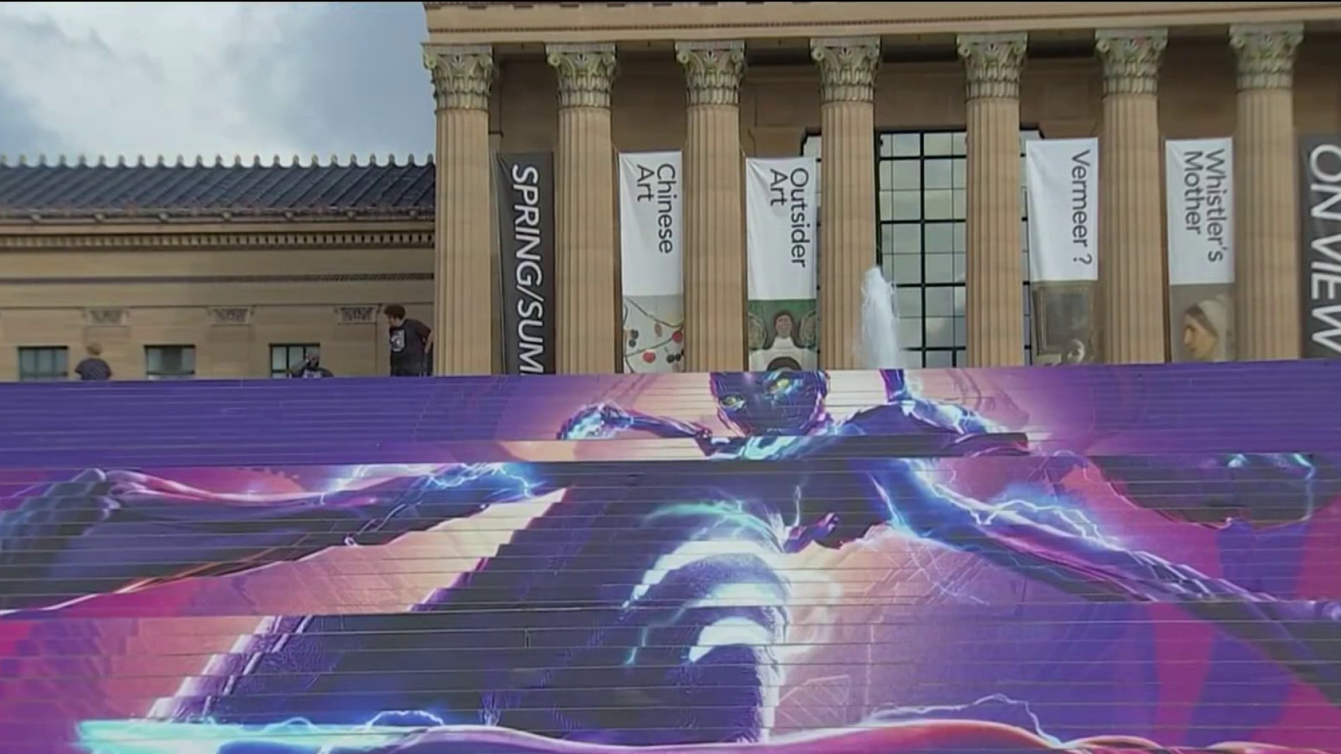 Eagles fans swarm steps of Philly Art Museum