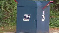 A blue postage mailbox in Burlington County is a new thief hotspot, police say