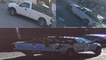Surveillance pictures show suspected hit-and-run pick-up truck