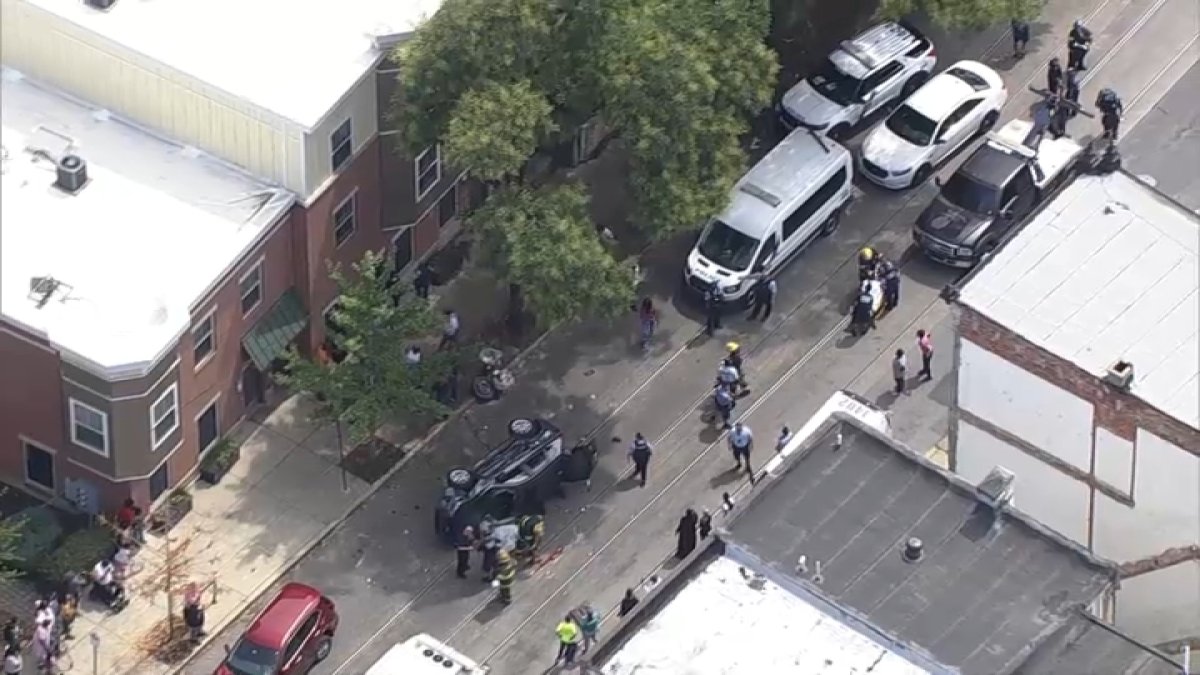 Philadelphia officer was hurt in crash while chasing stolen car, police ...