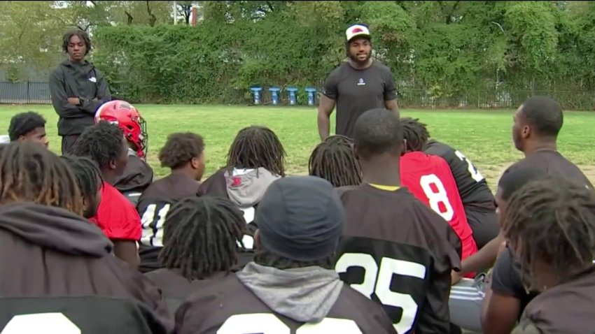 Eagles' Haason Reddick holds fifth annual free football camp for kids in  Camden – NBC10 Philadelphia