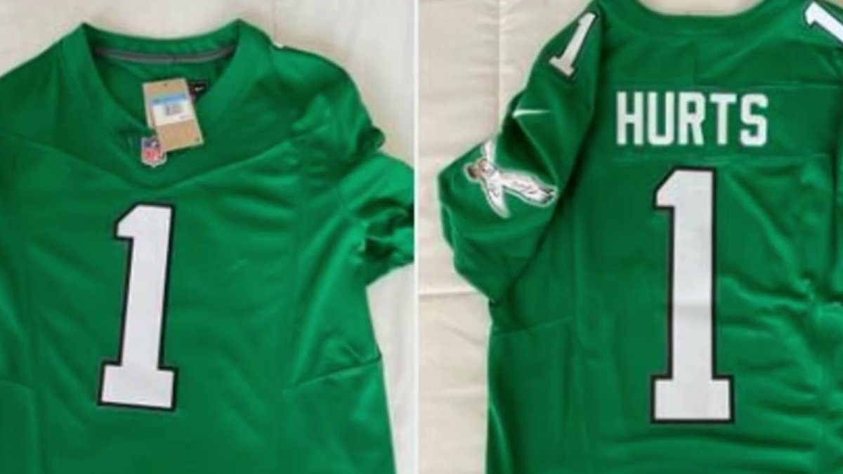 Kelly green Eagles merch from Fanatics comes delayed, crooked